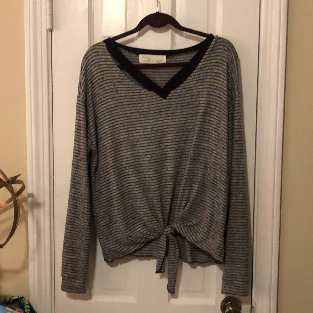 Black and grey sweater